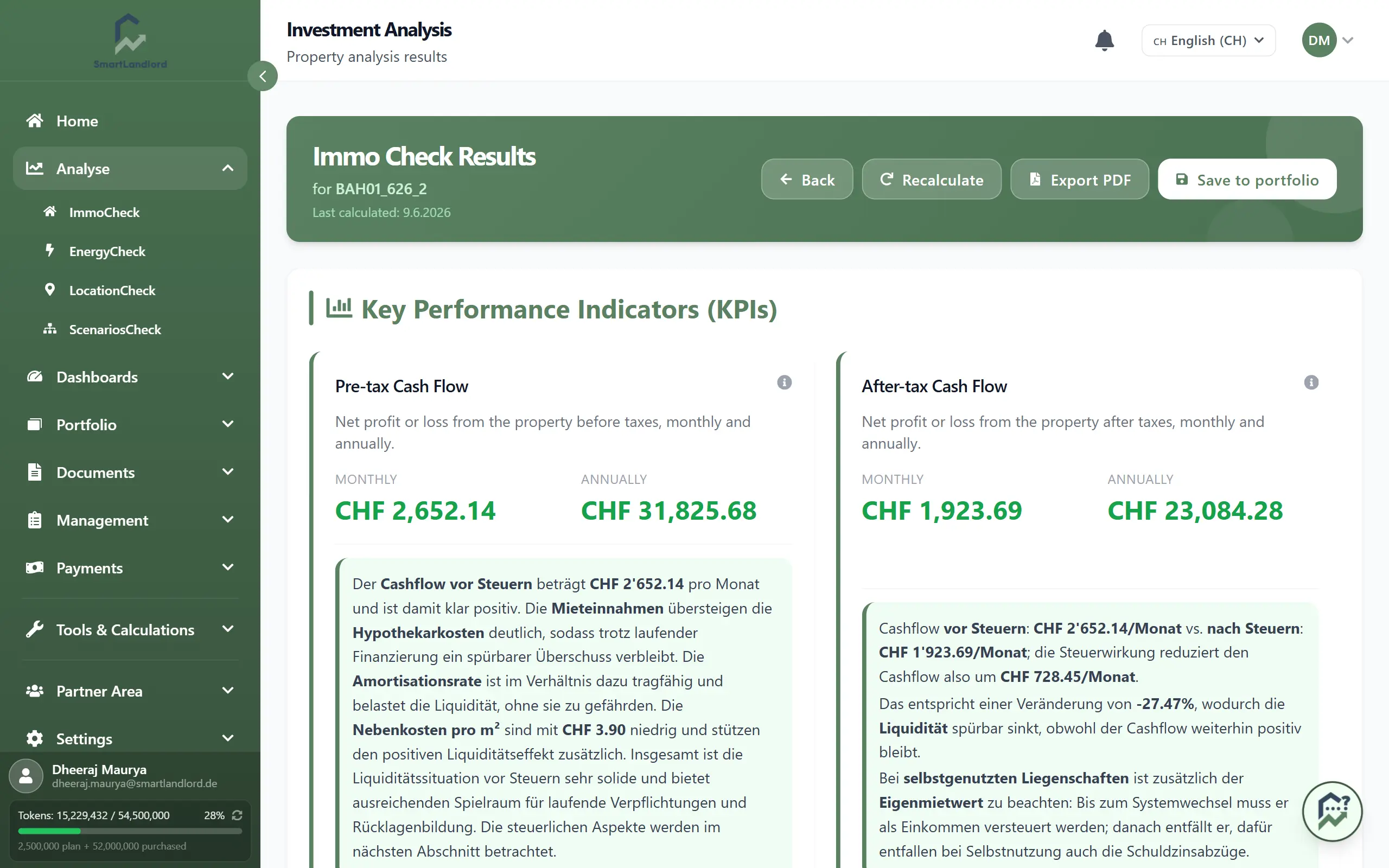 Immocheck final analyze